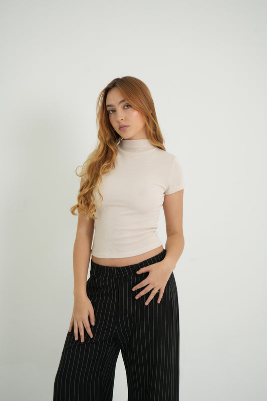 BH TOP CUELLO ALTO RIB 6585