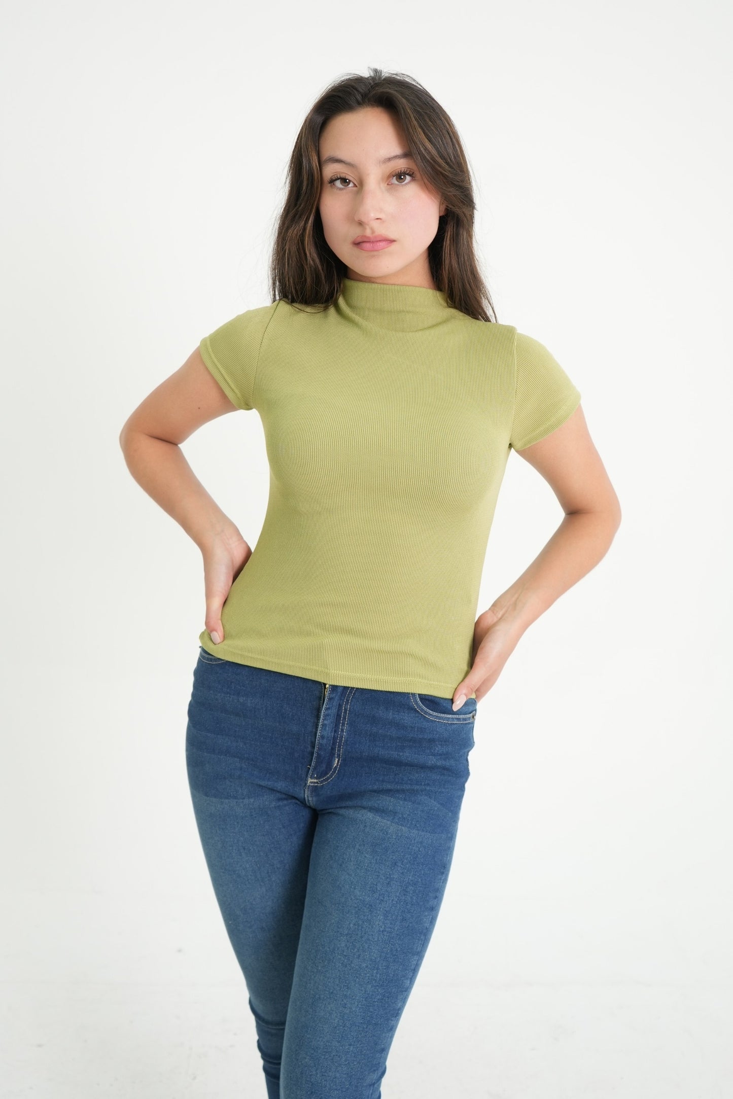 BH TOP CUELLO ALTO RIB 6585