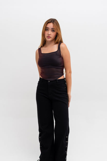 BH TOP ESCOTE DRAPEADO MESH 7424