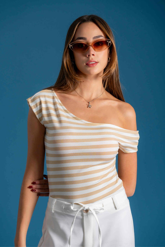 BH TOP HOMBROS DESCUBIERTOS RAYAS 8266