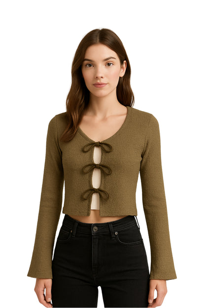 BH TOP LACE UP TEXTURA 7256