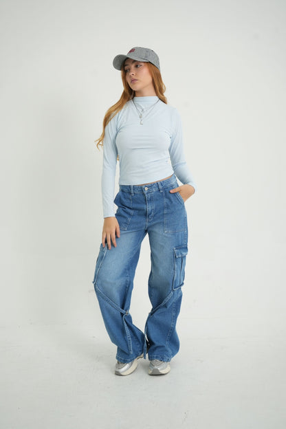 BH TOP RIB CUELLO ALTO MANGA LARGA 6697