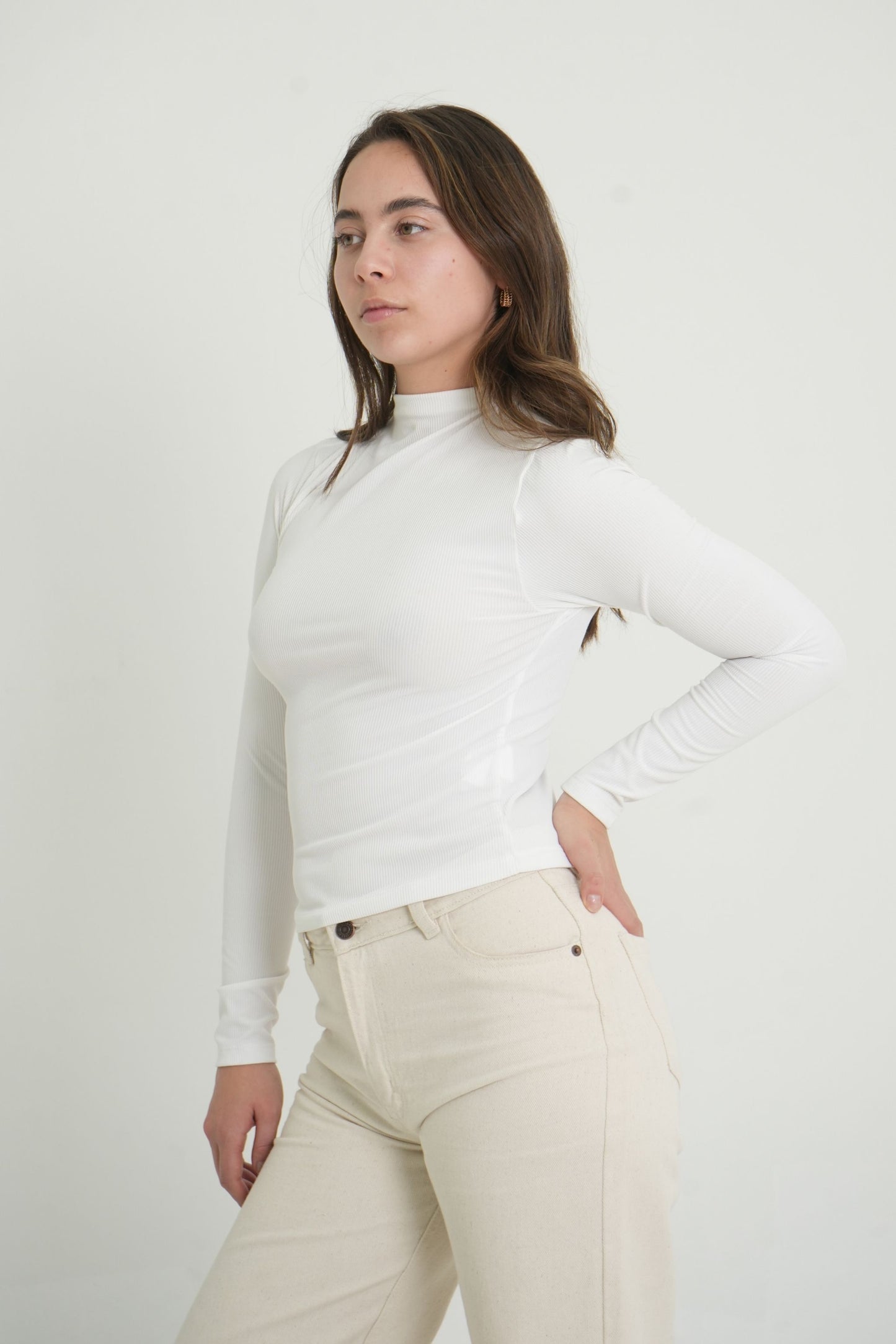 BH TOP RIB CUELLO ALTO MANGA LARGA 6697