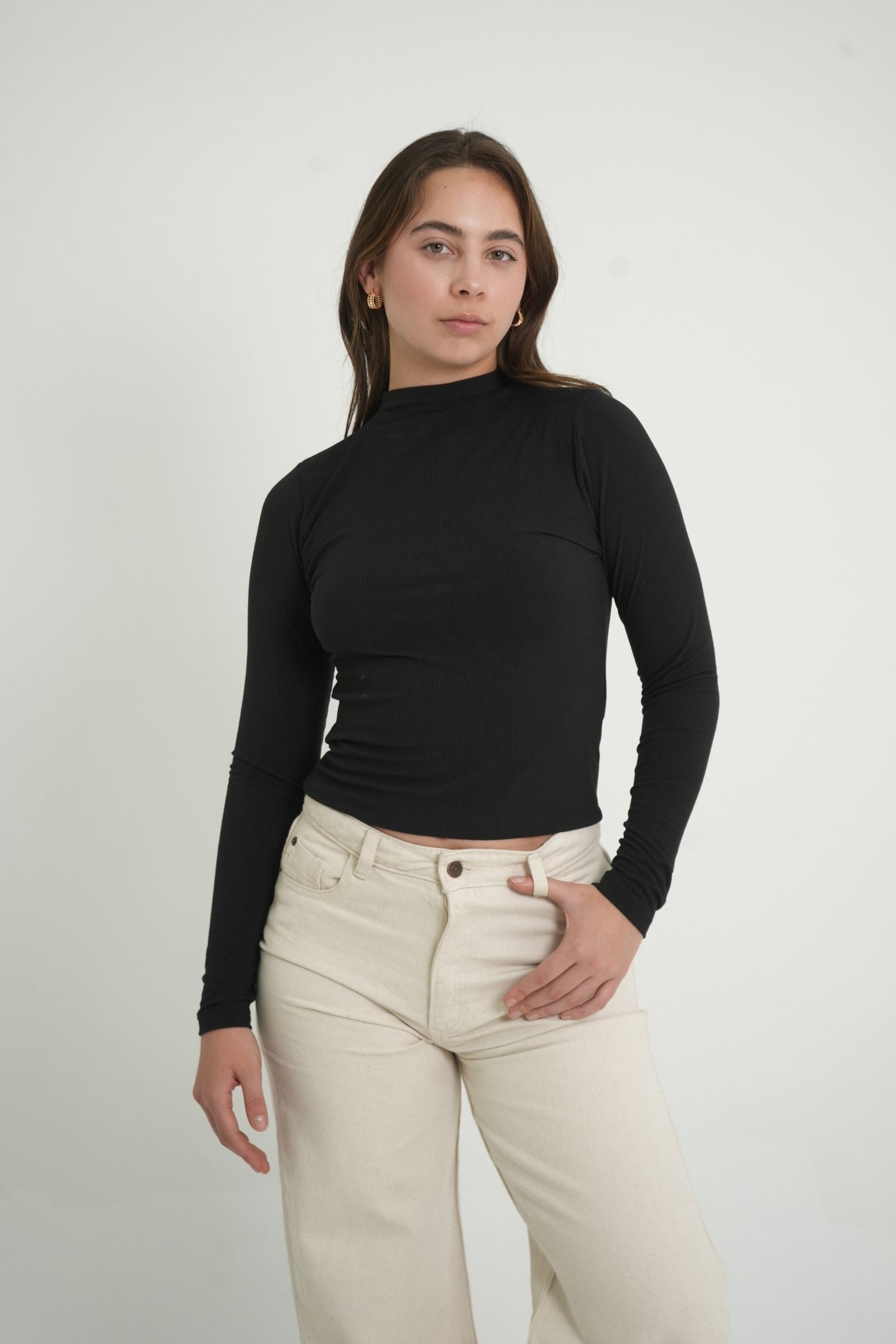 BH TOP RIB CUELLO ALTO MANGA LARGA 6697