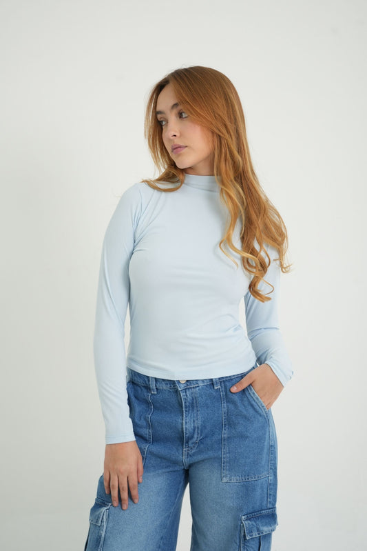 BH TOP RIB CUELLO ALTO MANGA LARGA 6697