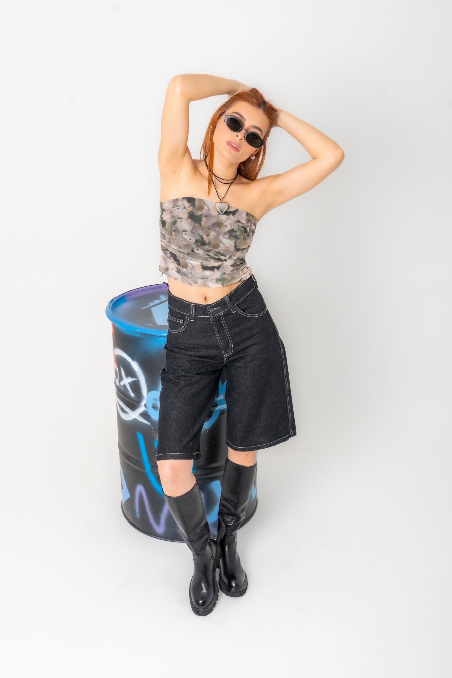 BH TOP STRAPLESS MESH EMMY ONE