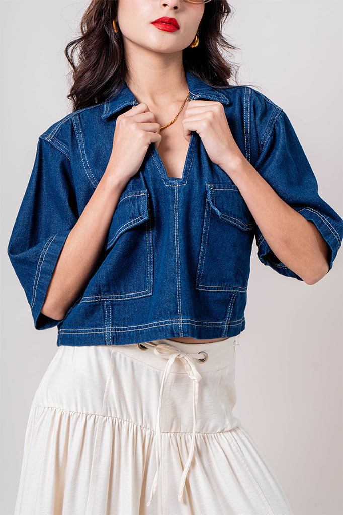 CAMISA CROPEED DENIM B-C 8310.