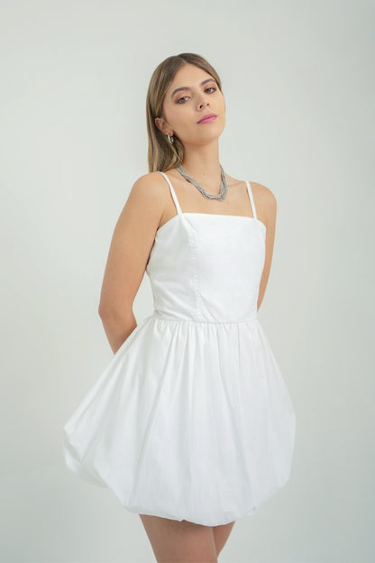 BH VESTIDO CORTO GLOBO POPELINA 6663
