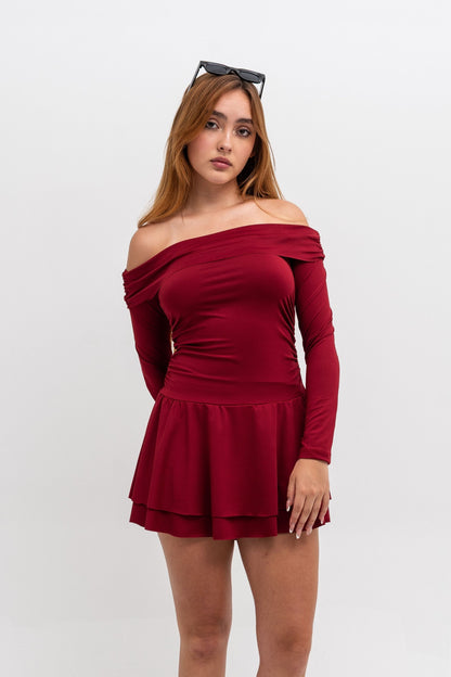 BH VESTIDO CORTO MANGA LARGA 7466