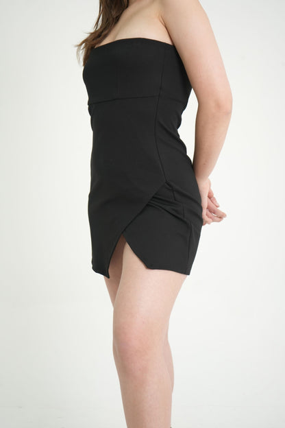 BH VESTIDO CORTO STRAPLESS 6616