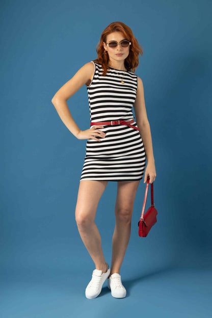 BH VESTIDO RIB RAYAS 8264