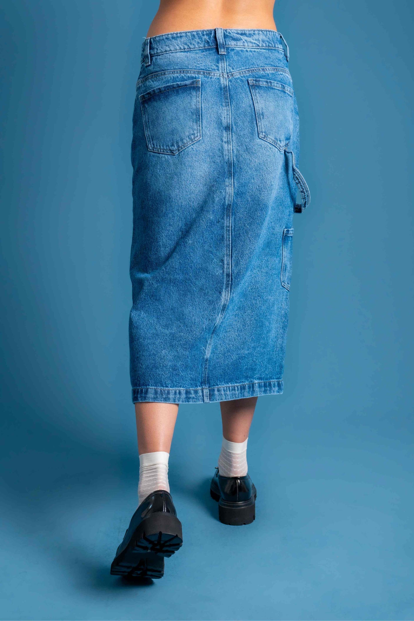 BHV FALDA DENIM MIDI 7139