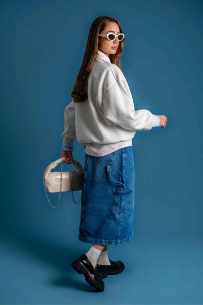 BHV FALDA DENIM MIDI 7139