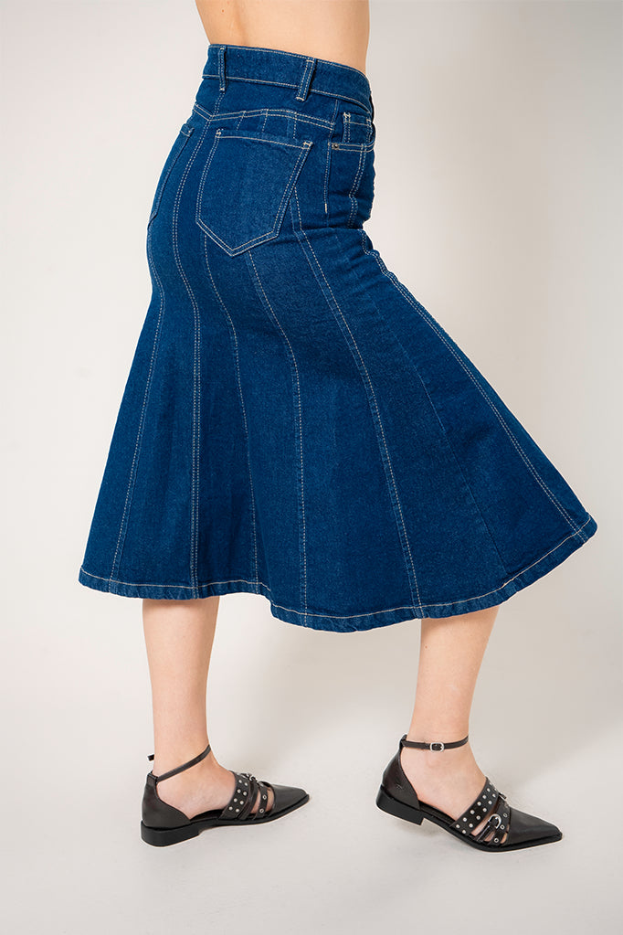FALDA LARGA DENIM G-M 8300