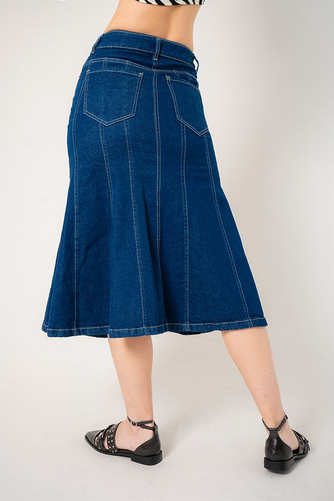 FALDA LARGA DENIM G-M 8300