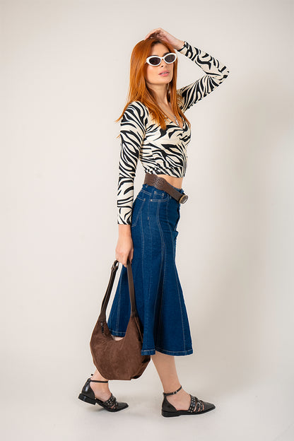 FALDA LARGA DENIM G-M 8300