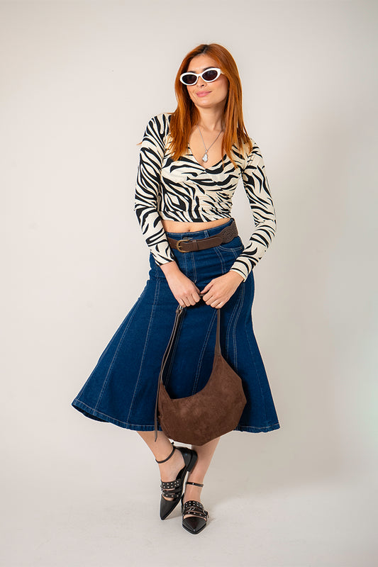 FALDA LARGA DENIM G-M 8300
