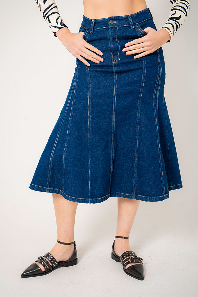 FALDA LARGA DENIM G-M 8300