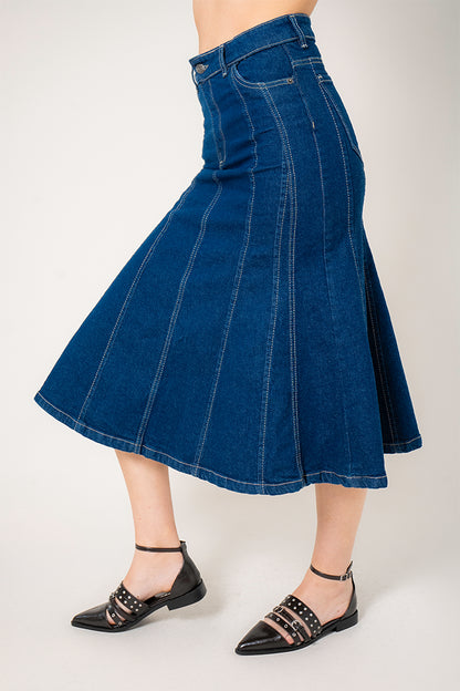 FALDA LARGA DENIM G-M 8300