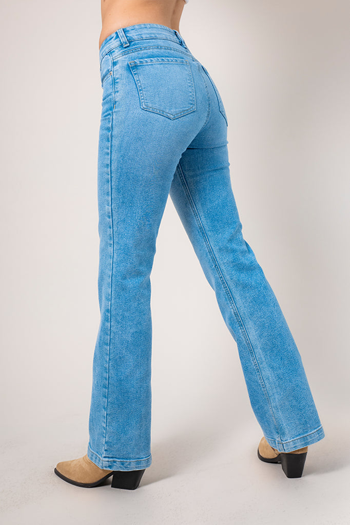 BHV JEANS FLARE MIDE RISE 8143.