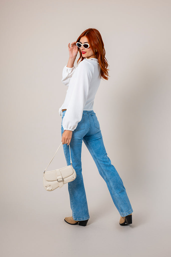 BHV JEANS FLARE MIDE RISE 8143.