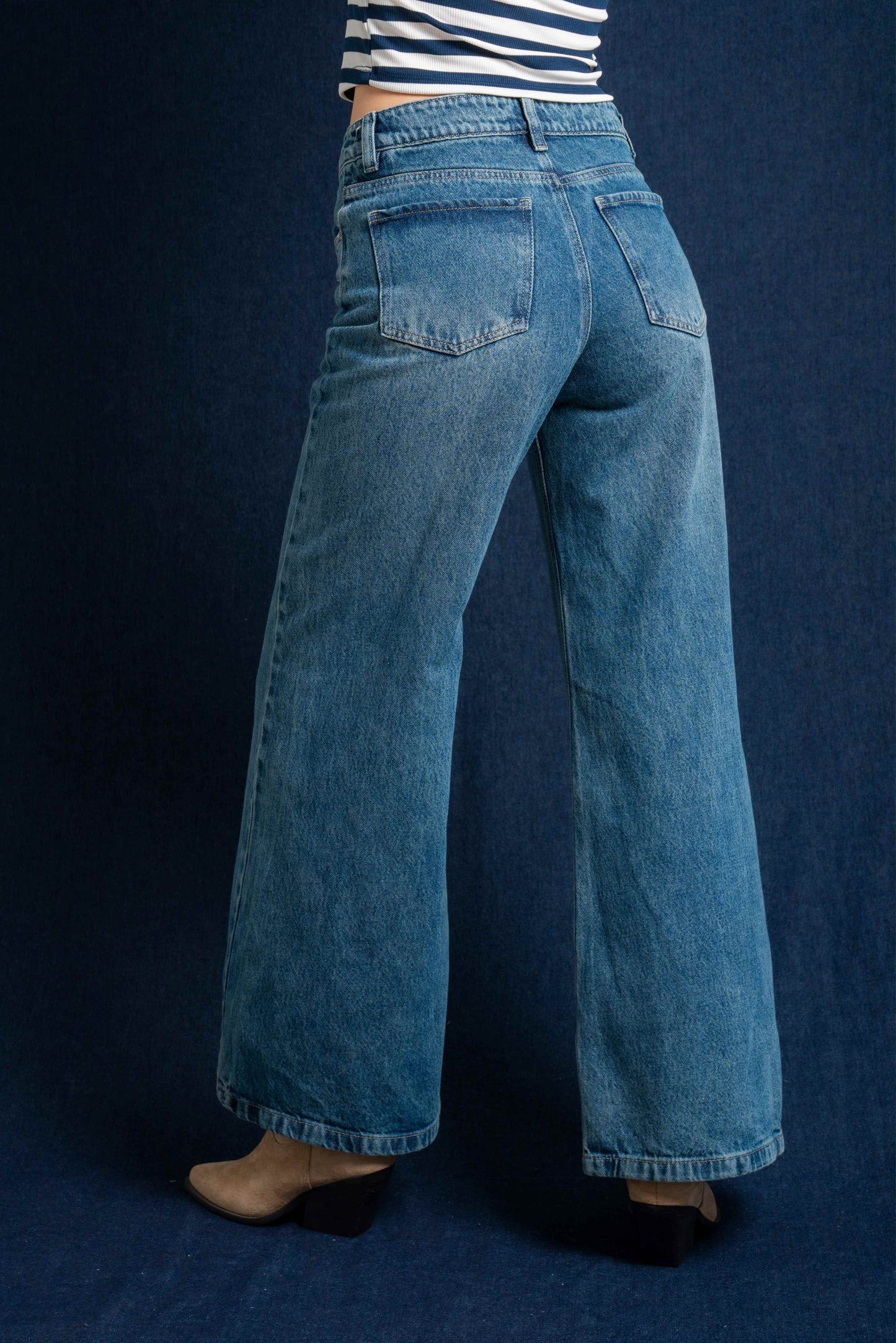 BHV JEANS WIDE LEG ASIMETRICO 7633