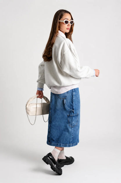 BHV FALDA DENIM MIDI 7139
