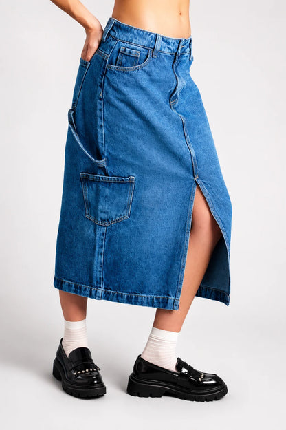 BHV FALDA DENIM MIDI 7139