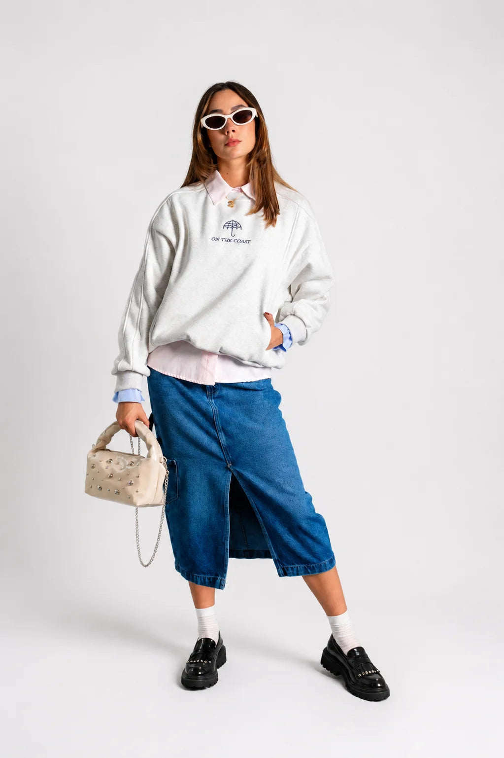BHV FALDA DENIM MIDI 7139