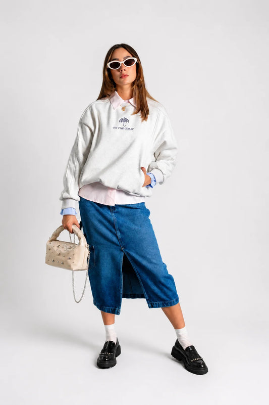 BHV FALDA DENIM MIDI 7139