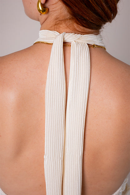 BH BLUSA HALTER PLISADA 8188
