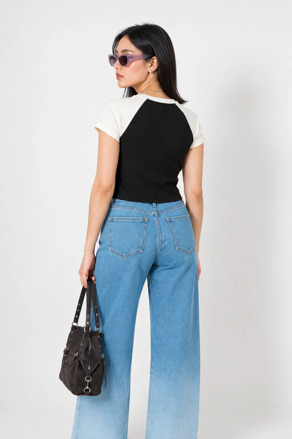BH CAMISETA CROP RIB COMBINADA 6696