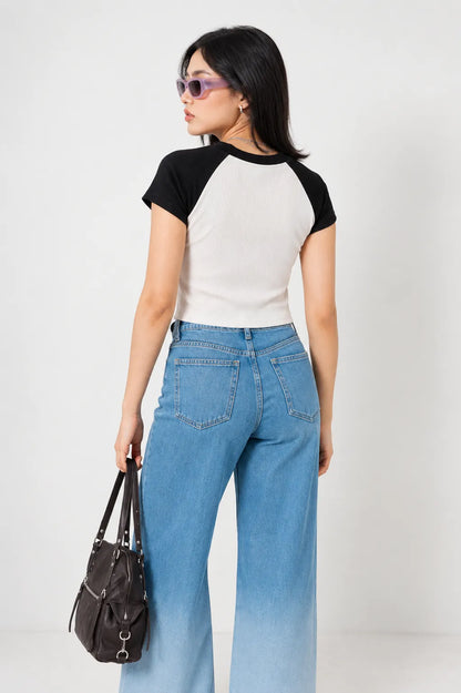 BH CAMISETA CROP RIB COMBINADA 6696