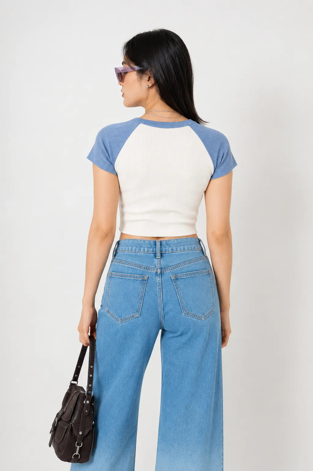 BH CAMISETA CROP RIB COMBINADA 6696