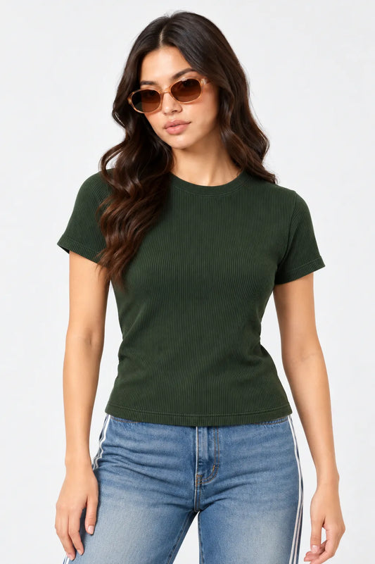 BH CAMISETA RIB MANGA CORTA 6703