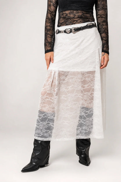 BH FALDA MIDI ENCAJE 8206