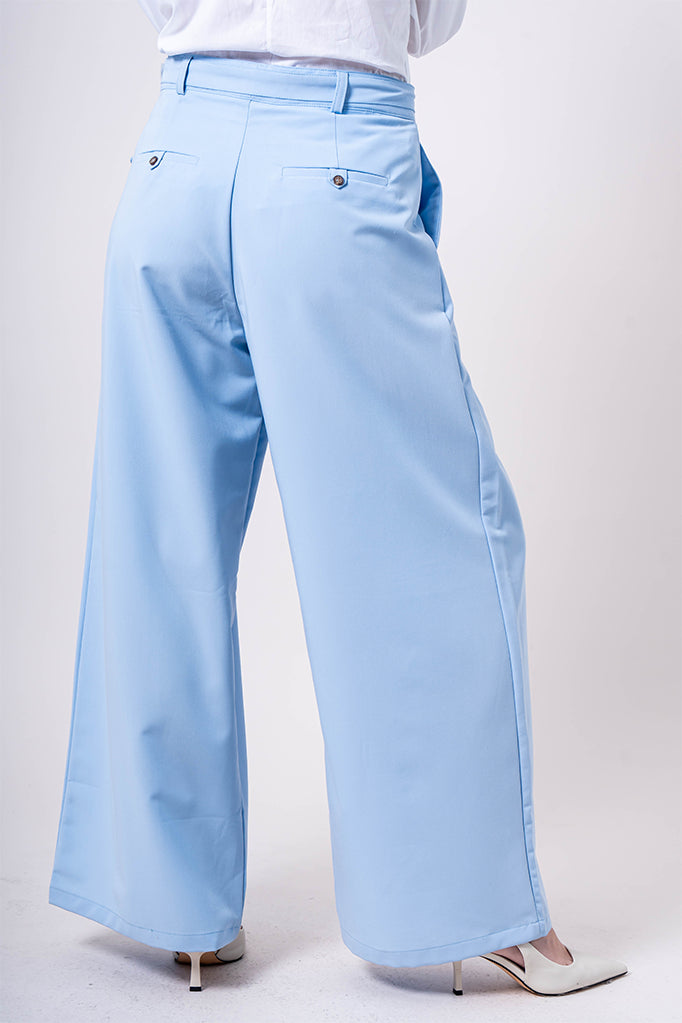 PANTALON WIDE LEG CINTURON B-C 7482