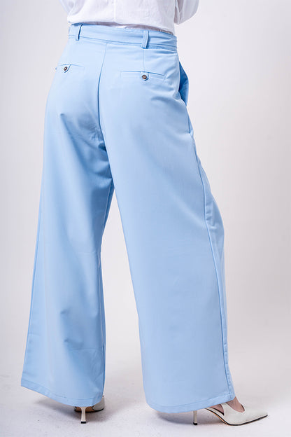 PANTALON WIDE LEG CINTURON B-C 7482