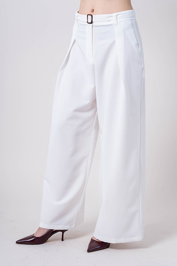 PANTALON WIDE LEG CINTURON B-C 7482