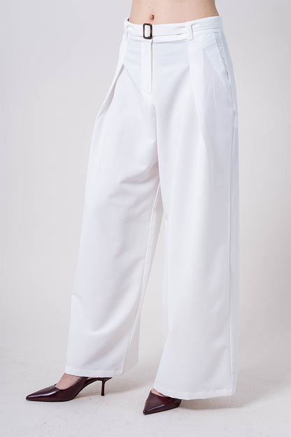 PANTALON WIDE LEG CINTURON B-C 7482
