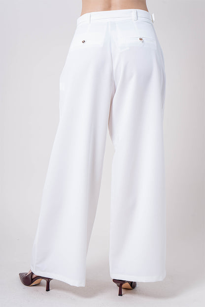 PANTALON WIDE LEG CINTURON B-C 7482