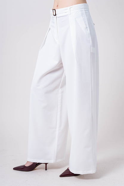 PANTALON WIDE LEG CINTURON B-C 7482