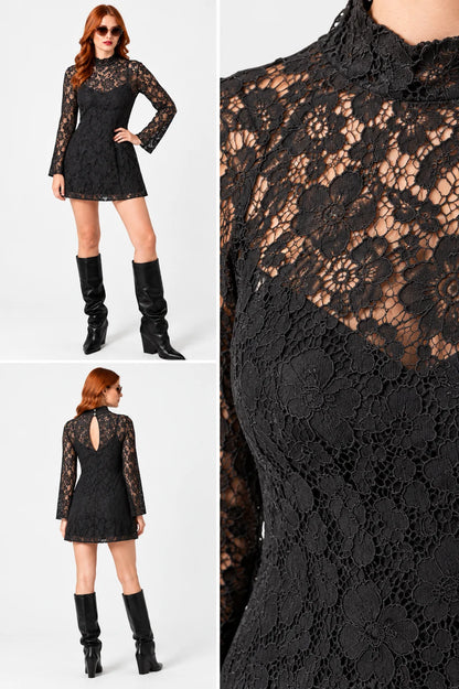 BH VESTIDO CORTO ENCAJE 8195
