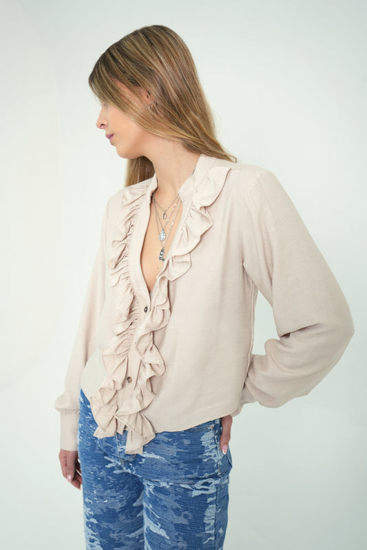 BLUSA FLUIDA MANGA LARGA 7385
