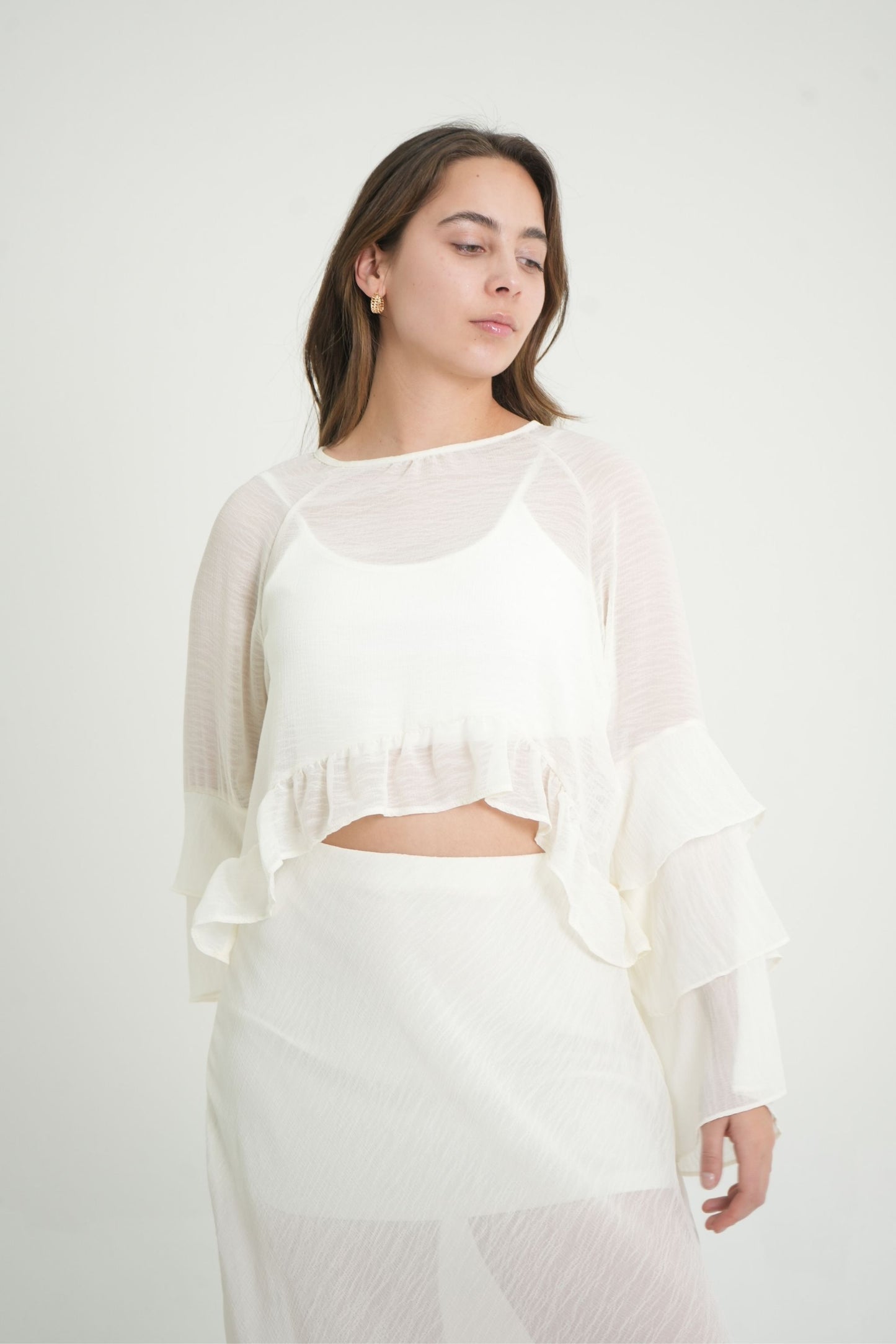 BLUSA FLUIDA MANGA LARGA 7592