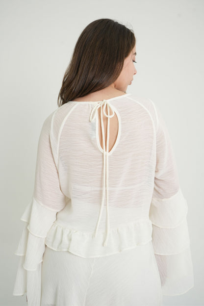 BLUSA FLUIDA MANGA LARGA 7592