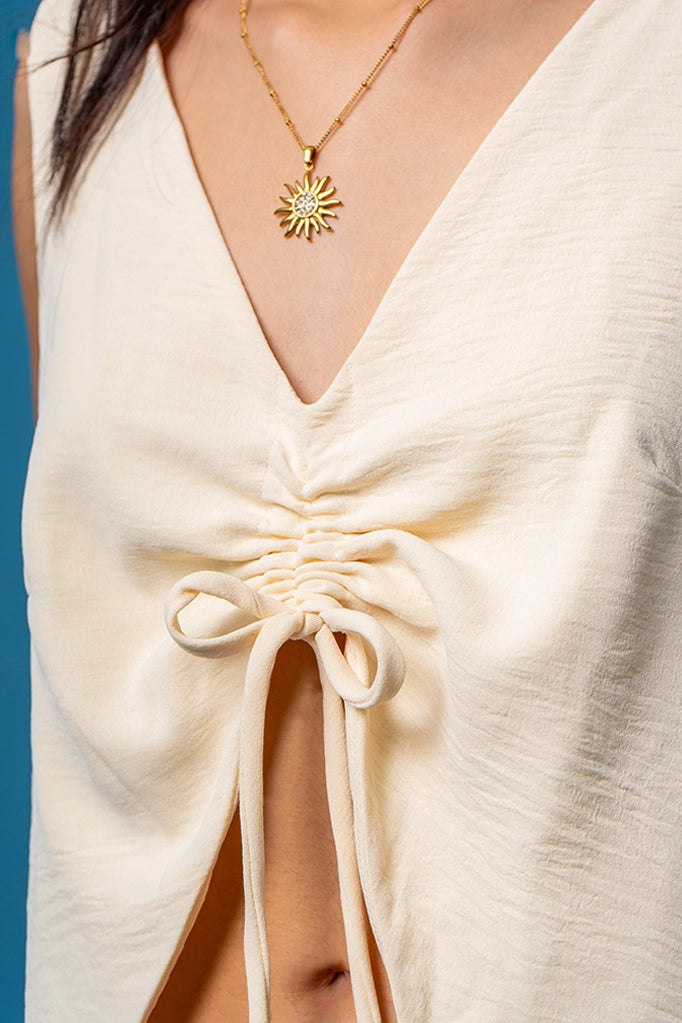 BLUSA FRUNCE ESCOTE EN V G-C 8070.