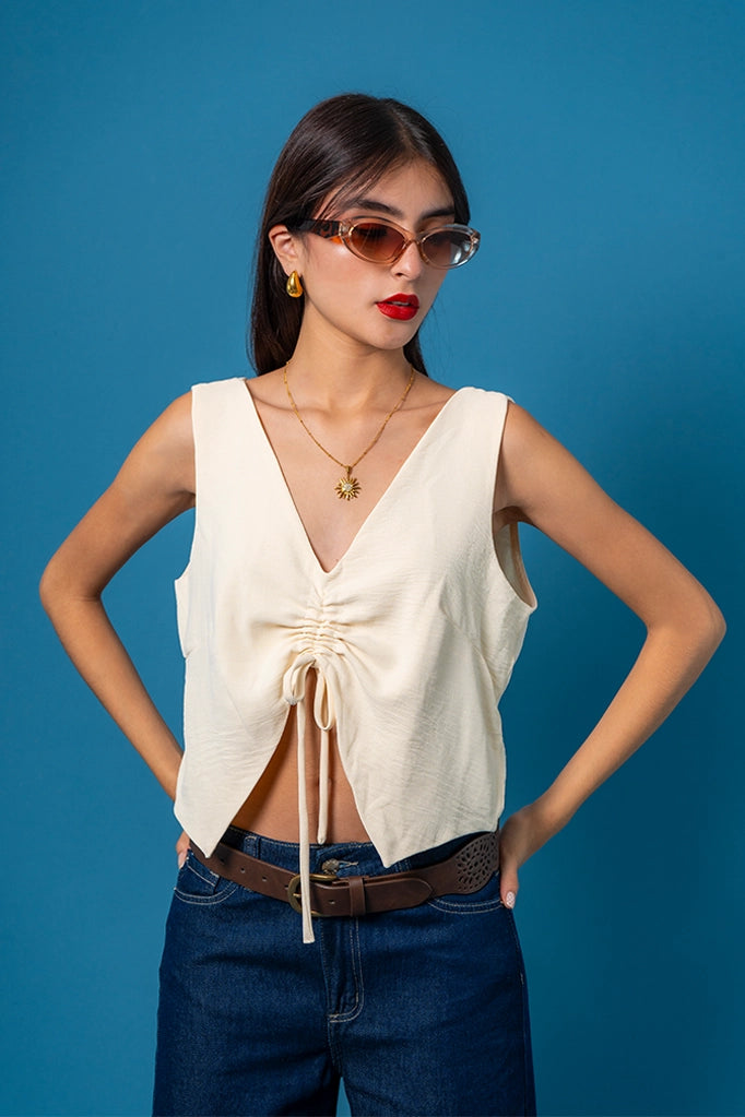 BLUSA FRUNCE ESCOTE EN V G-C 8070.