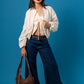 BLUSA FRUNCE ESCOTE EN V G-C 8070.