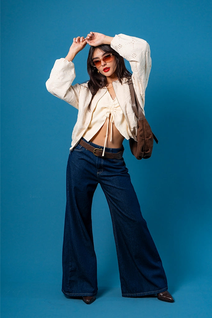 BLUSA FRUNCE ESCOTE EN V G-C 8070.